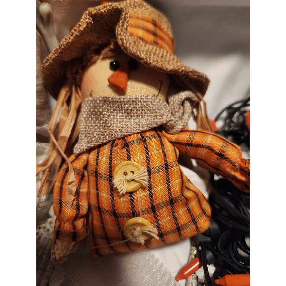 Halloween Bundle Skeleton Bride Scarecrow and Orange String Lights - Picture 3 of 4